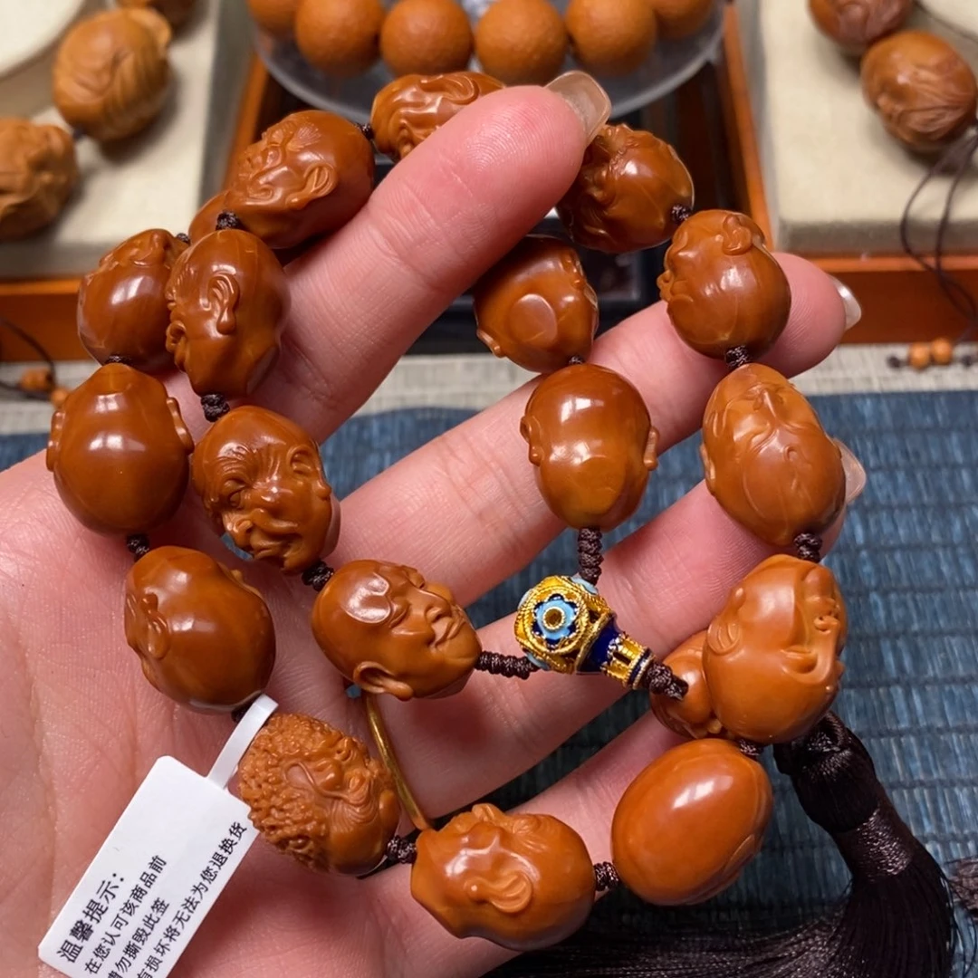 橄榄核手串/手链鱼*十八罗汉，1.4