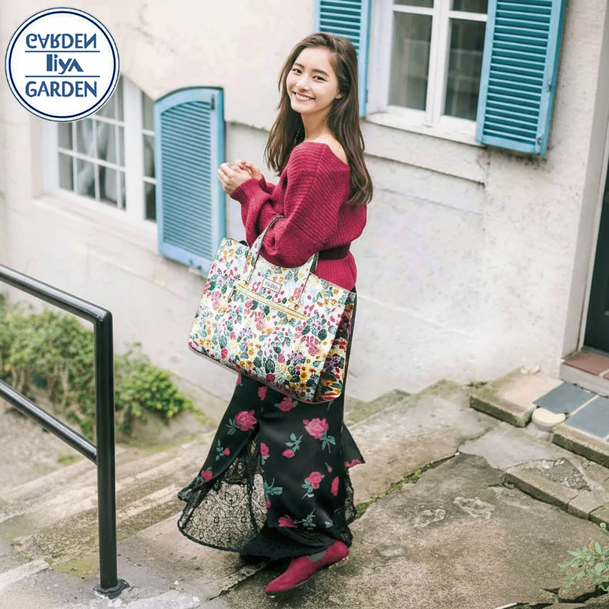 无品牌LiyaGarden原创设计田园风手提单肩两用包包