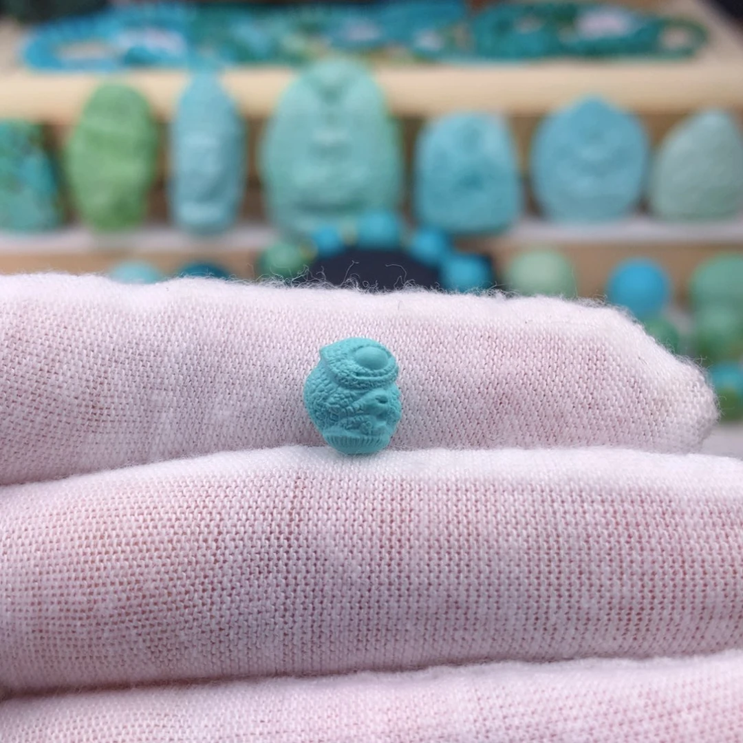 未镶嵌绿松石珠宝奇石7.5mm