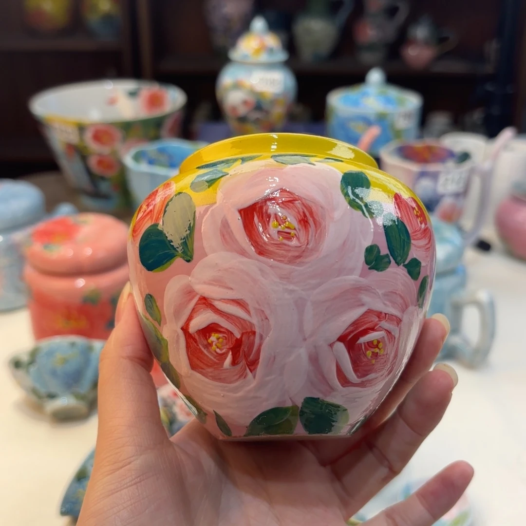 景德镇手绘高温釉下彩陶瓷茶具