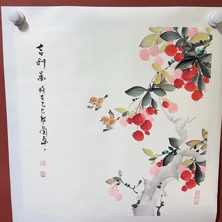 国画听兰老师花鸟