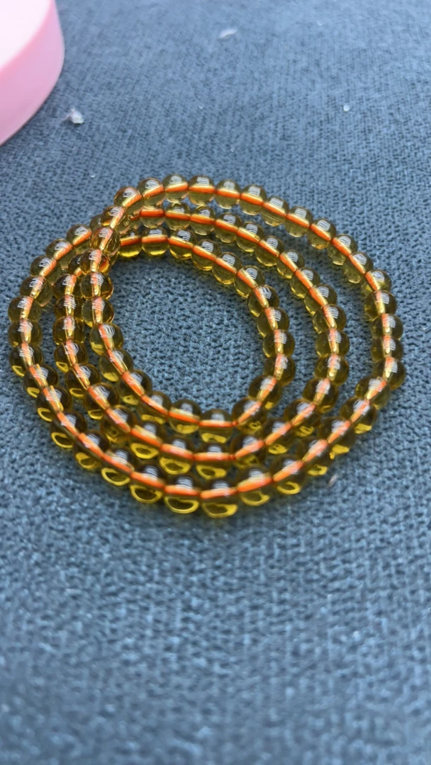 713黄水晶三圈手串