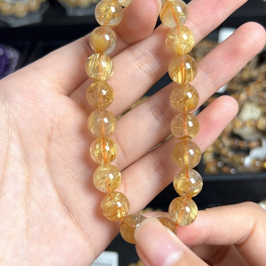 未镶嵌手链水晶天然金发晶