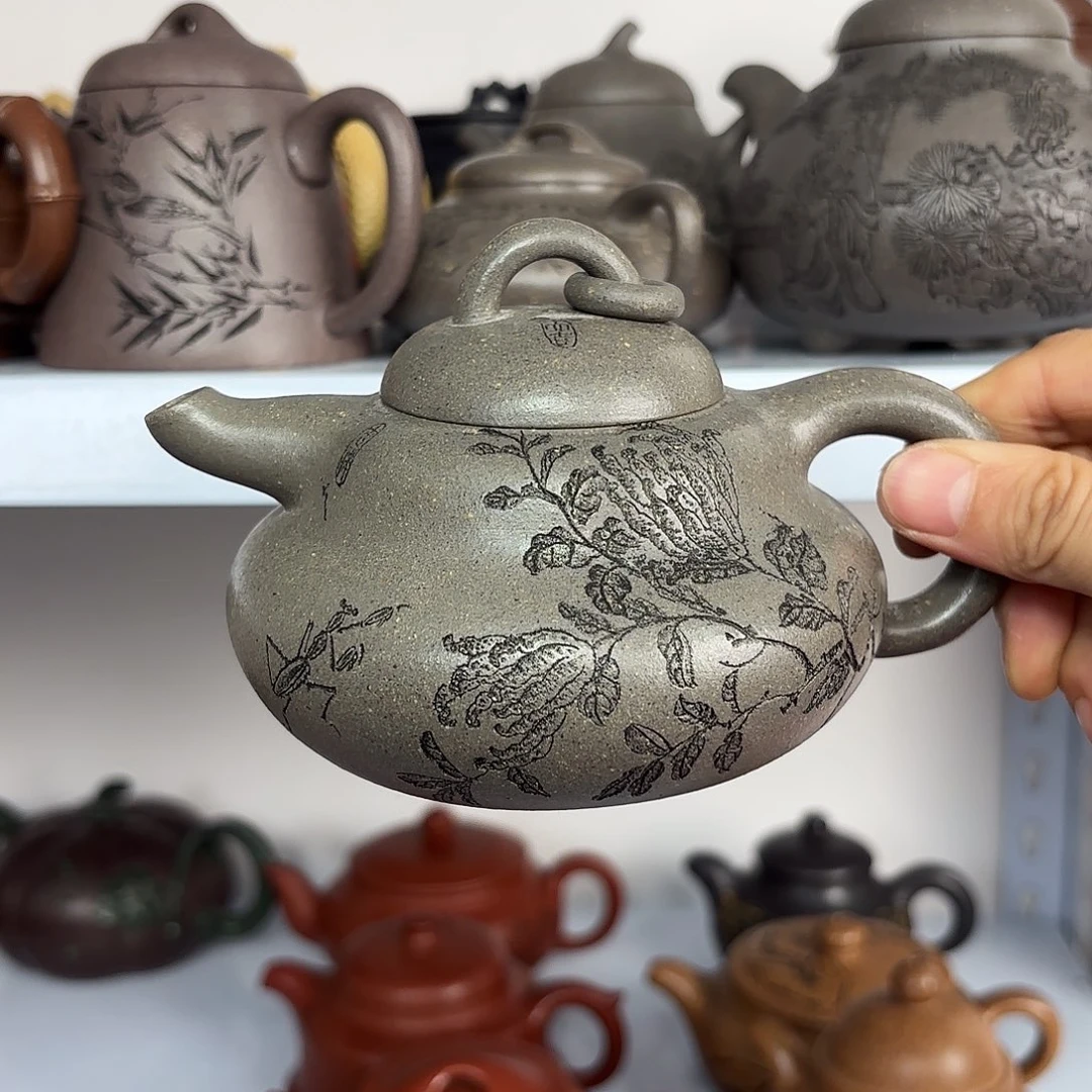 茶壶紫砂一壶李紫砂