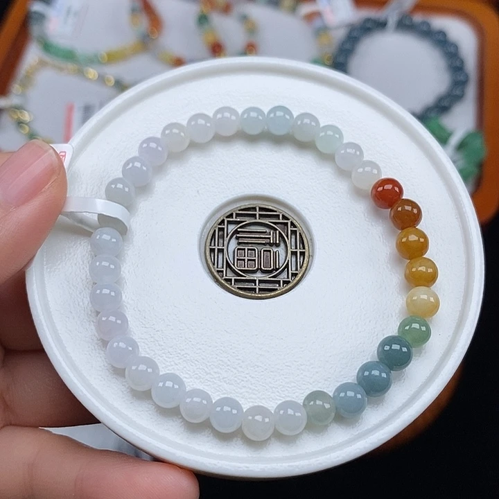 翡翠未镶嵌手串卡5.5 半价无鉴赏