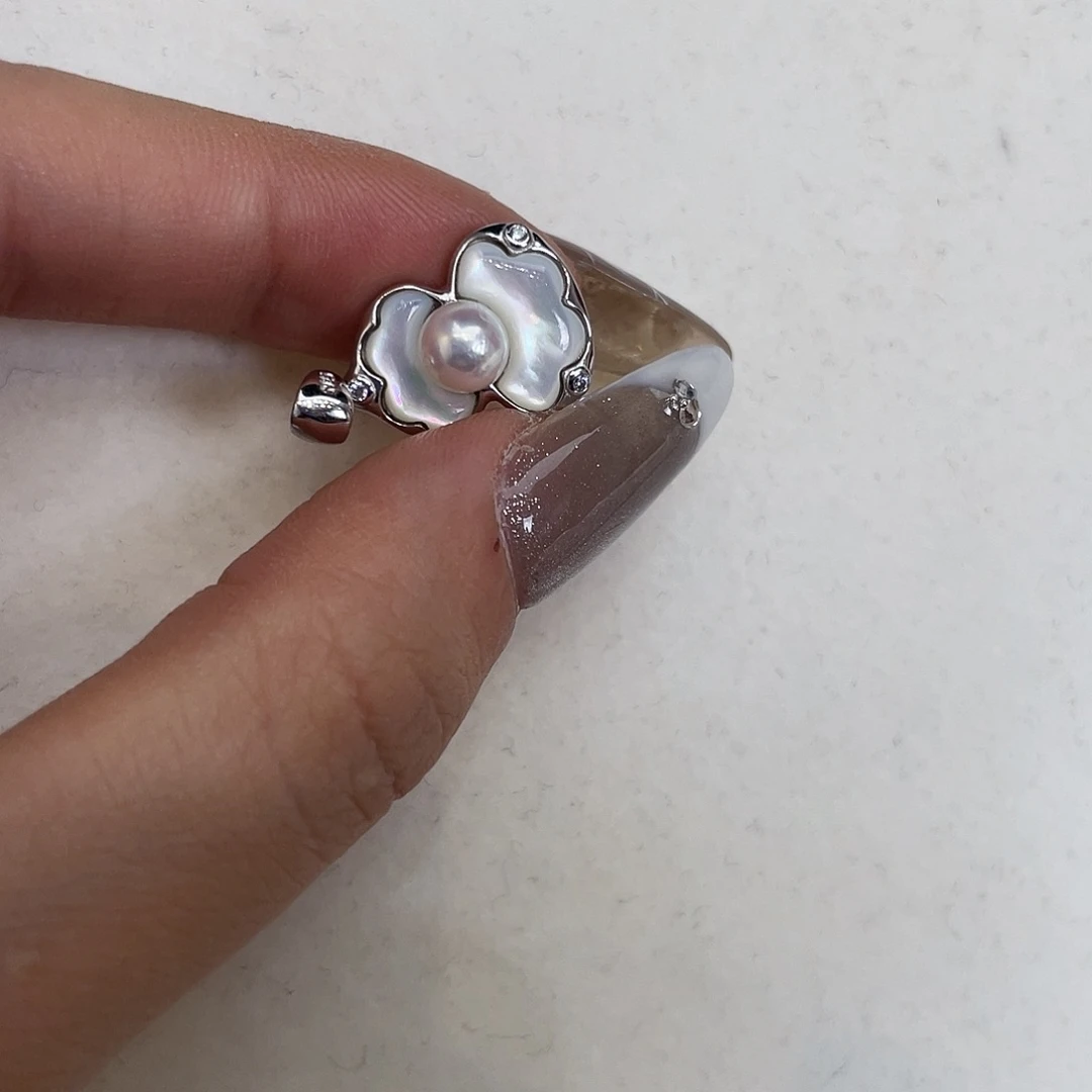 吊坠(不含链)海水珍珠银S925镶嵌