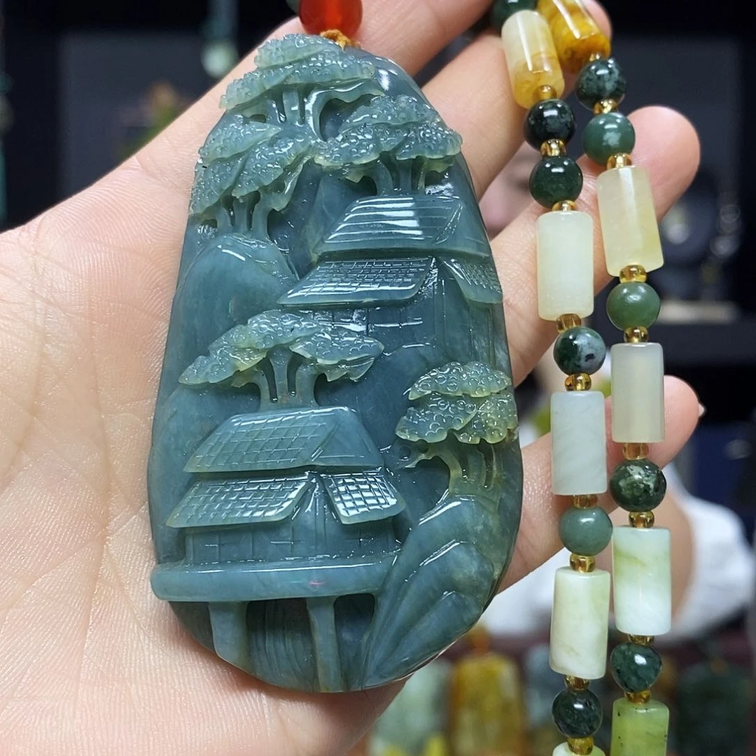 未镶嵌岫玉挂件吊坠