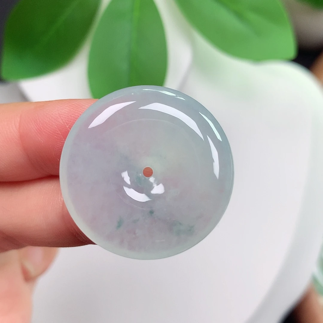 颈饰未镶嵌翡翠平安扣 27.7x5.7mm
