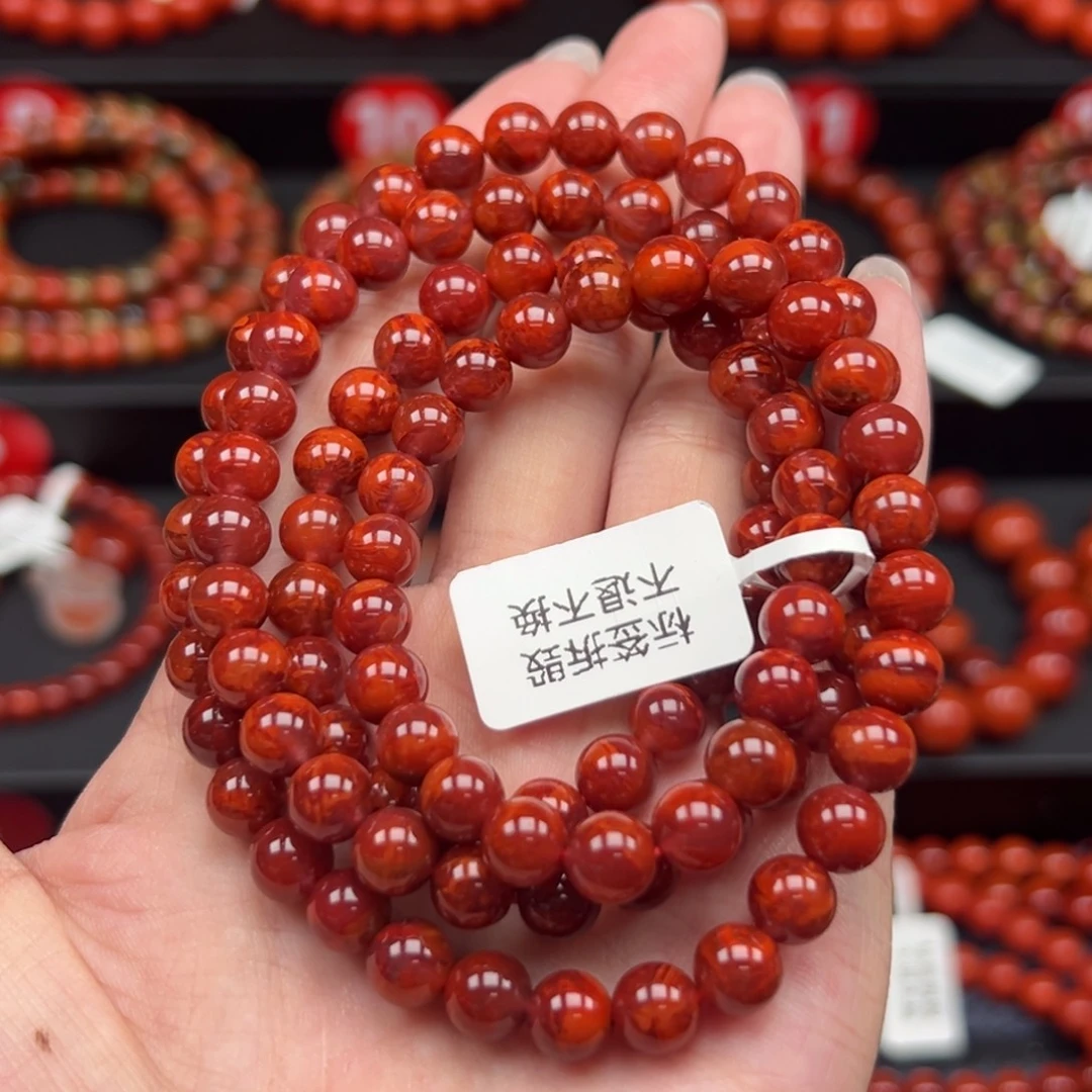未镶嵌手串南红玛瑙瓦西妖火焰多圈7+