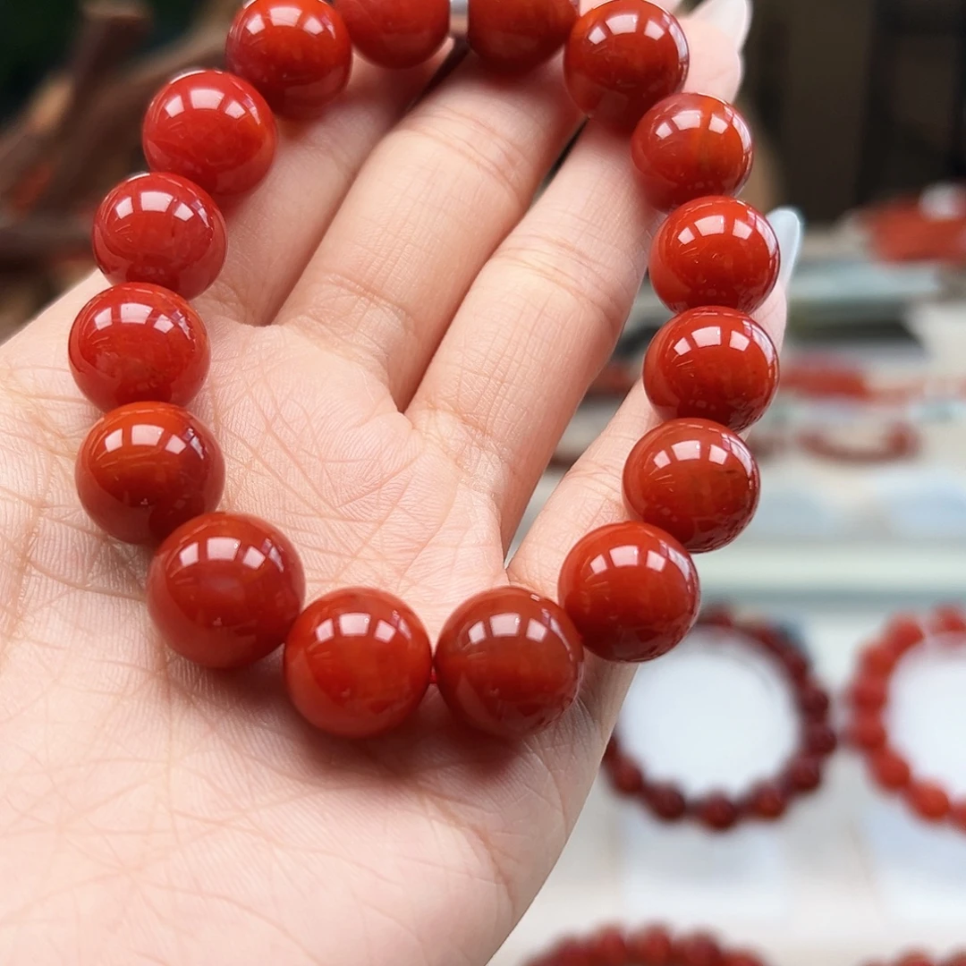 南红玛瑙未镶嵌手链13mm
