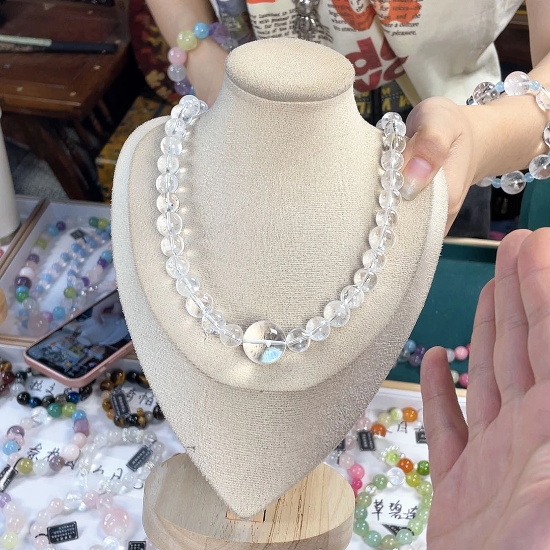 水晶手链银S925镀金镶嵌