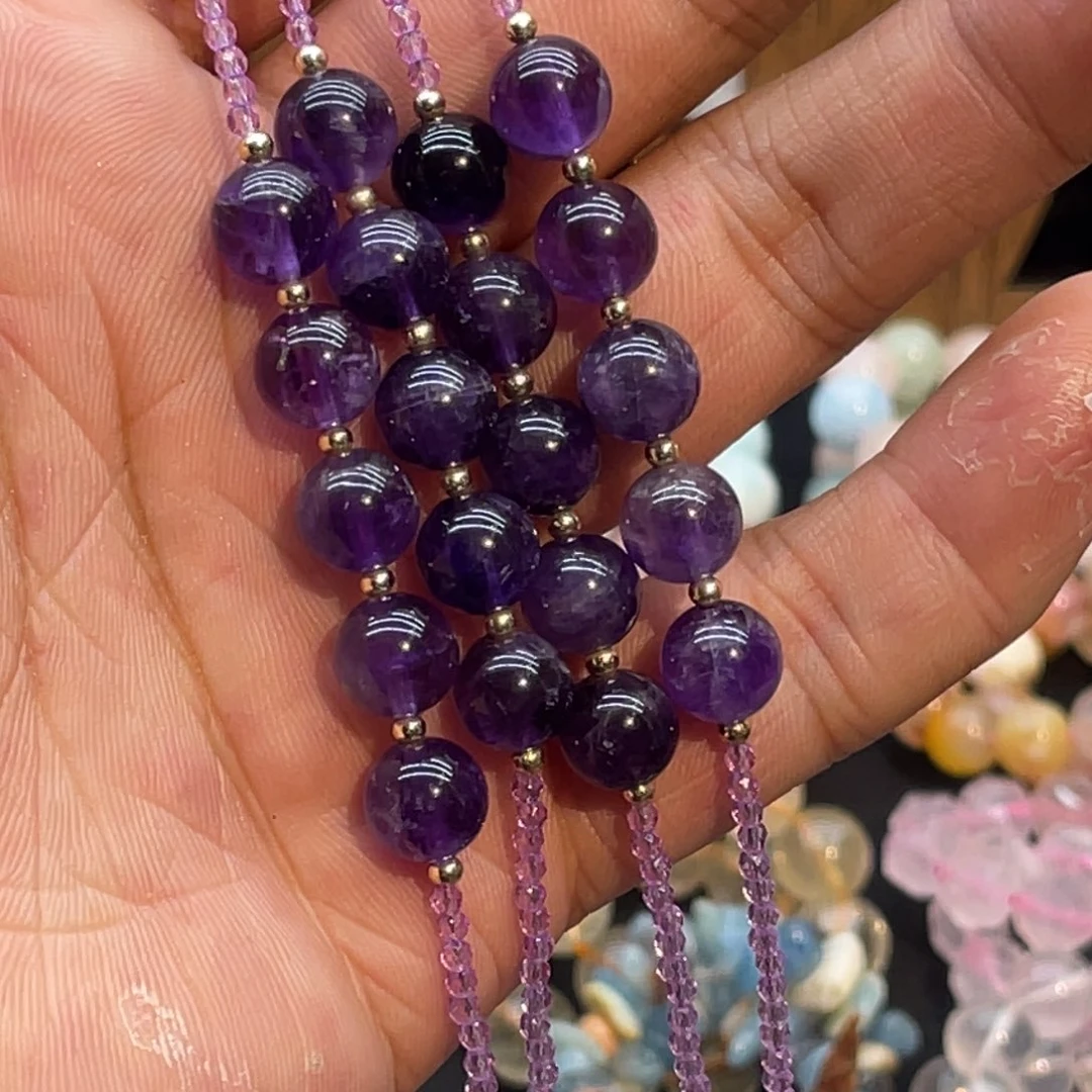 未镶嵌水晶手链紫水锁骨链