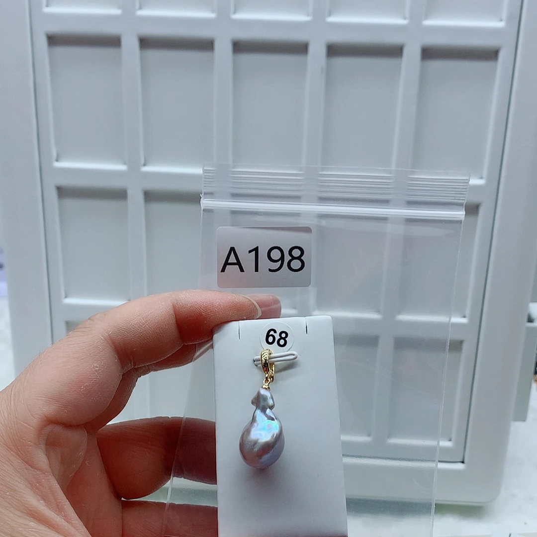 合金吊坠(不含链)淡水珍珠
