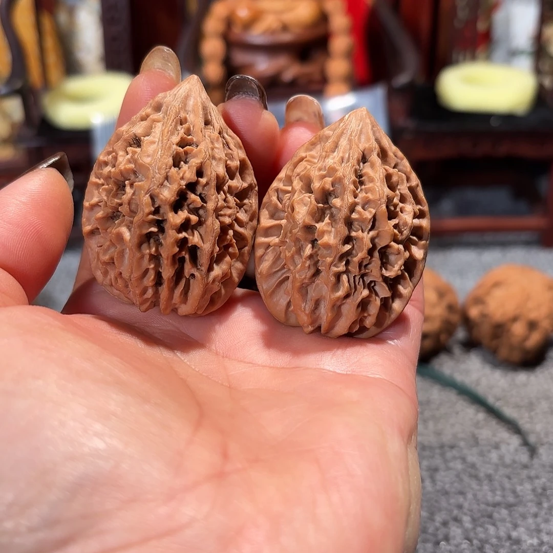 核桃文玩核桃招财鼠一对35