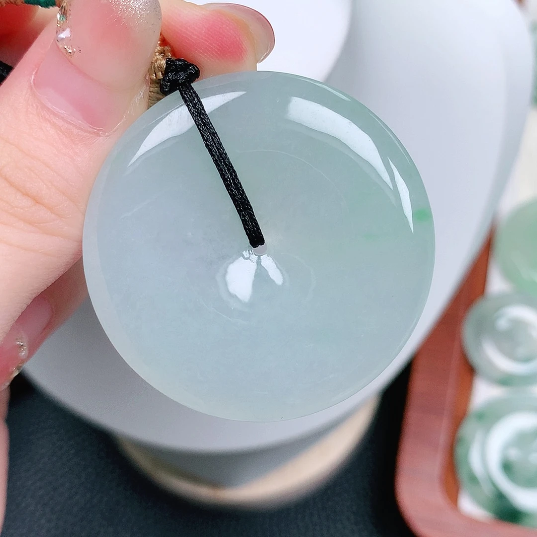 翡翠未镶嵌颈饰平安39.7-5.6