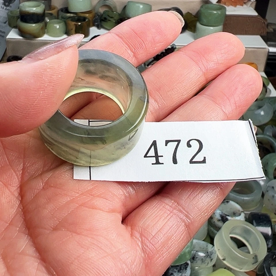 【闪购商品】未镶嵌蛇纹石玉戒指朵***7