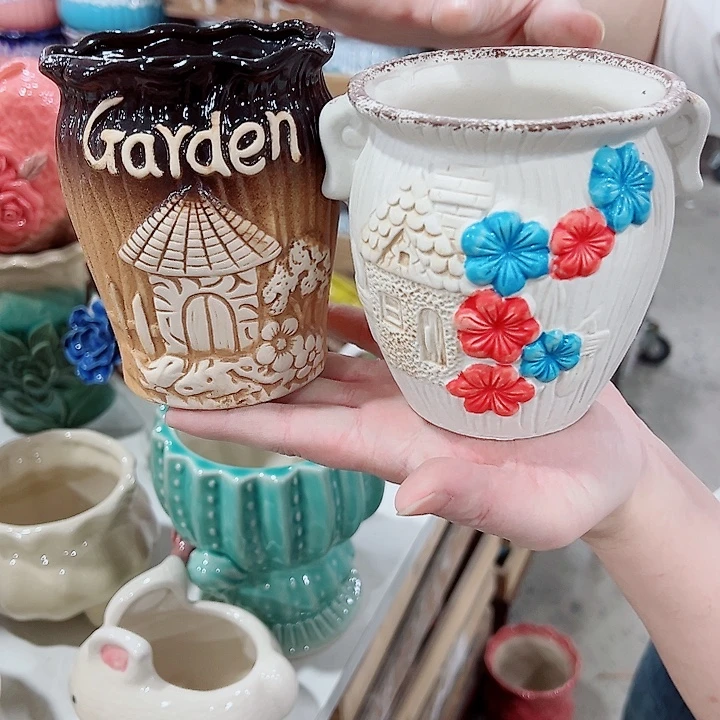 有孔，凑单福利满10元发货陶瓷多肉花盆！