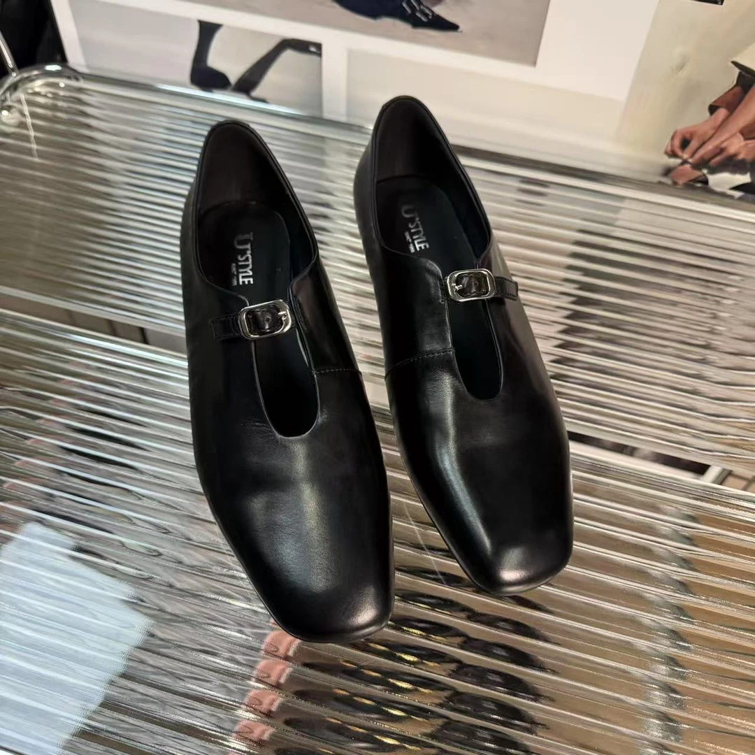 Luxe高奢/牛皮复古简约风新春爆款时尚百搭单鞋25723