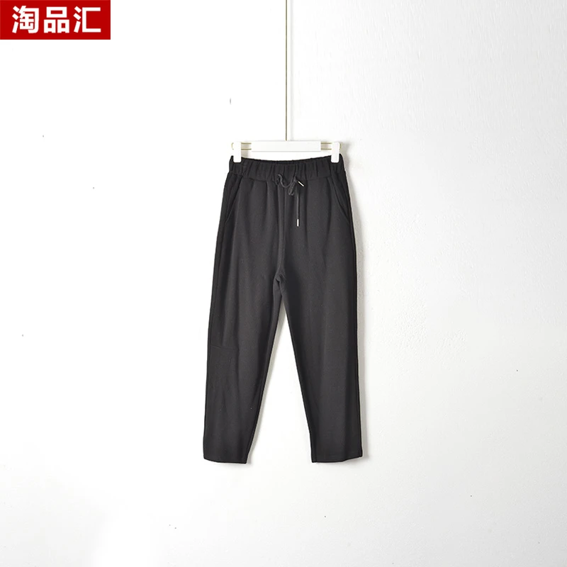 【Y专柜捡漏F-3】深圳中高端女装OLSC-休闲裤3196-黑色松紧大一码