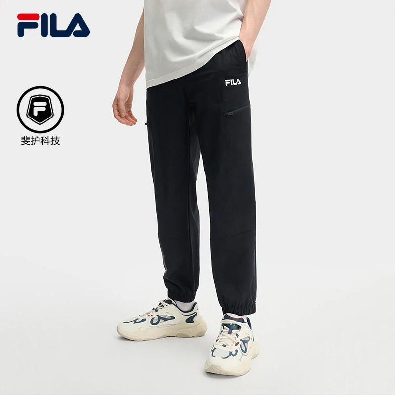 Fila/斐乐男士【黄景瑜同款防泼防污裤】梭织束脚运动裤F11M529801F