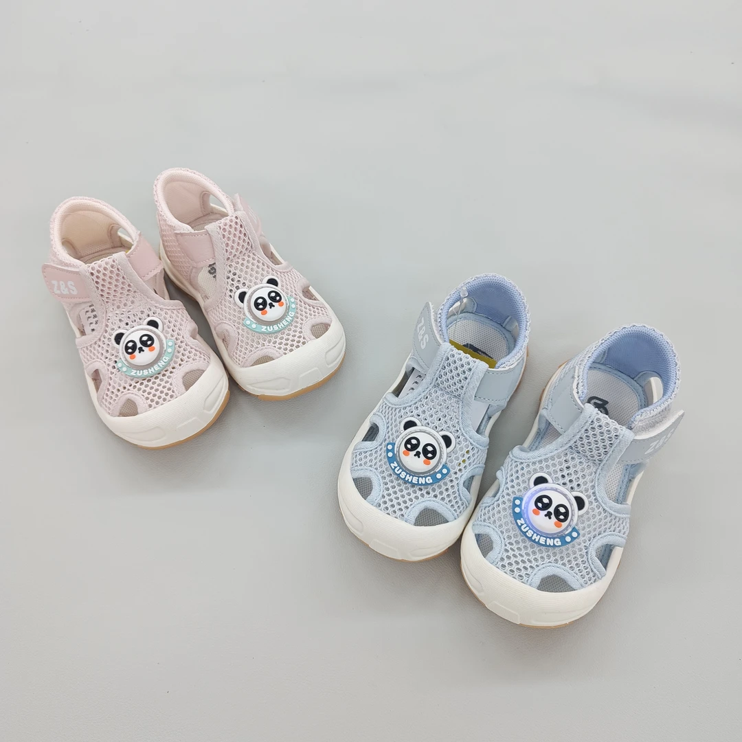 足圣男女童透气包头夏季儿童小童凉鞋童鞋凉鞋防滑软底包头凉鞋