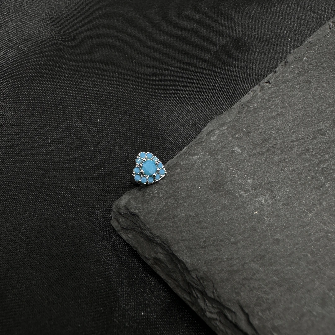 钛钢锆石耳饰 0716 Acc-966 精致时尚百搭小众可爱潮流耳骨钉