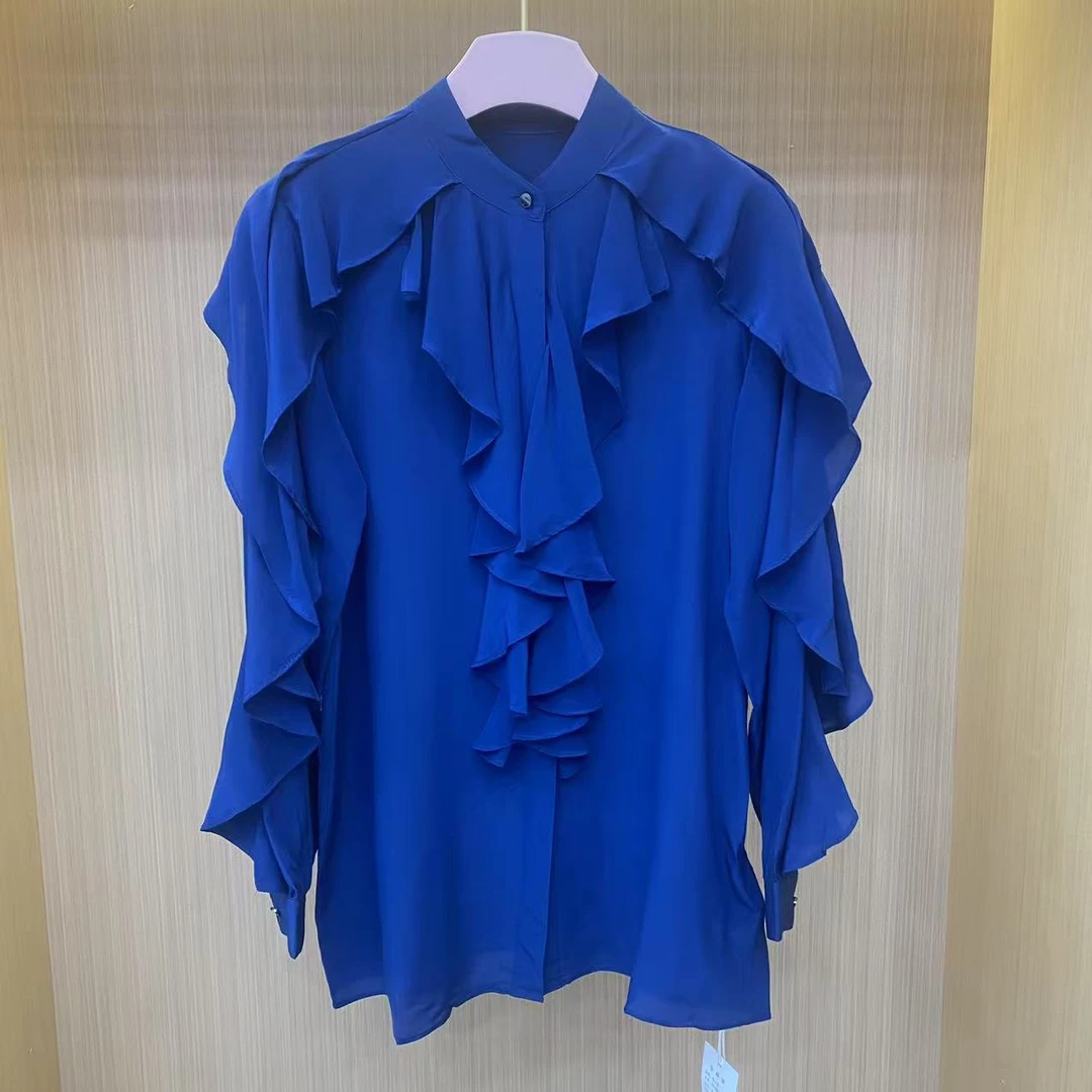 【LJWM】桑蚕丝长袖衬衫 TS204