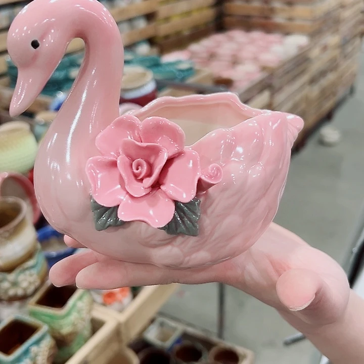 有孔.凑满10元发货多肉陶瓷花盆！