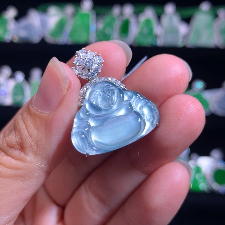 【闪购商品】颈饰银S925镶嵌翡翠天然翡翠