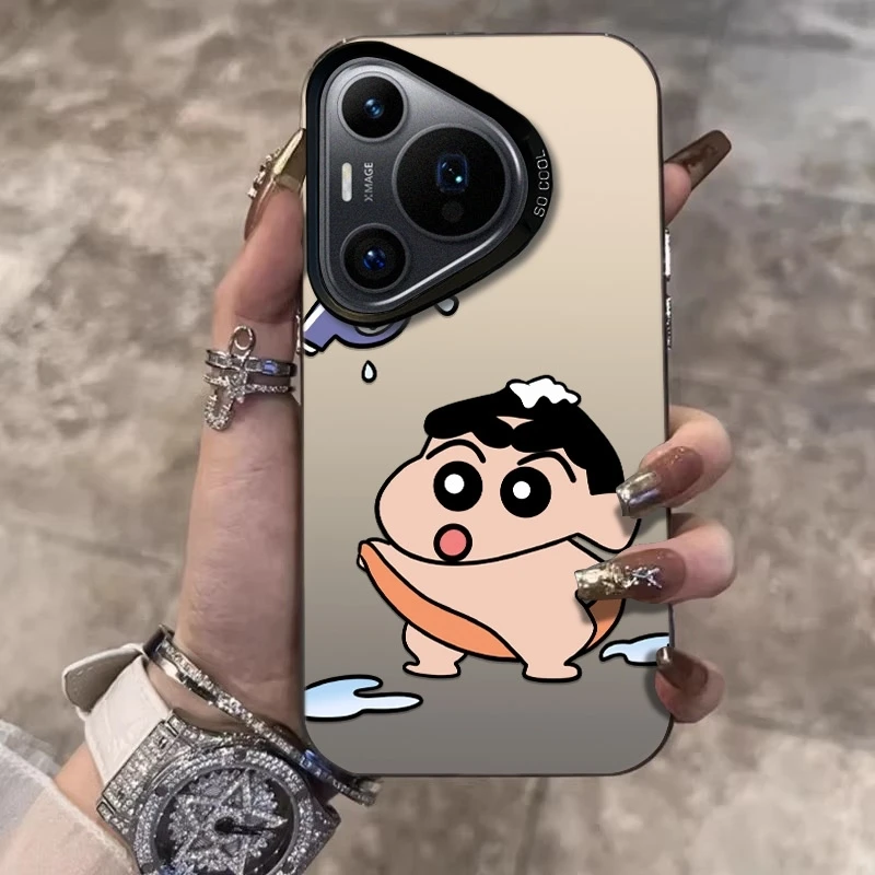 搓澡小新适用华为Pura70Pro手机壳创意P70u卡通mate60防摔保护套
