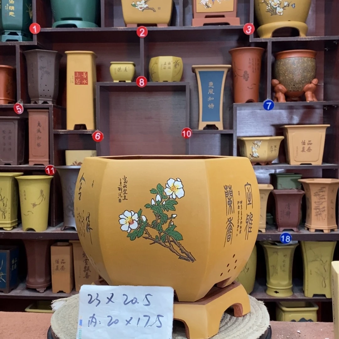 紫砂艺术紫砂花盆