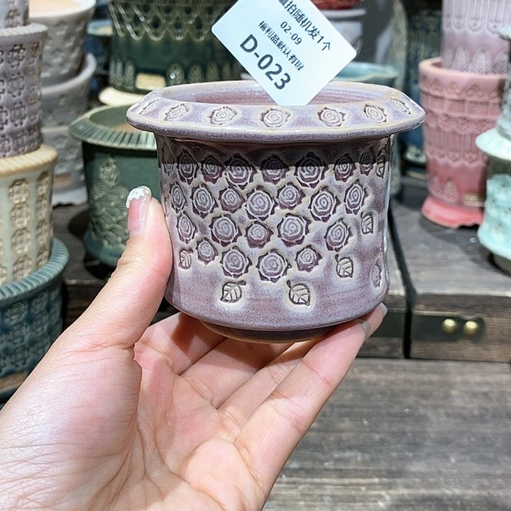 七里烧花盆2-9-023口径6