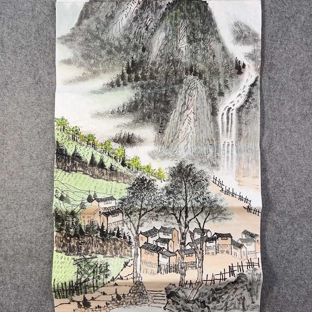 国画438 牡丹之花之叶的颜色与花色