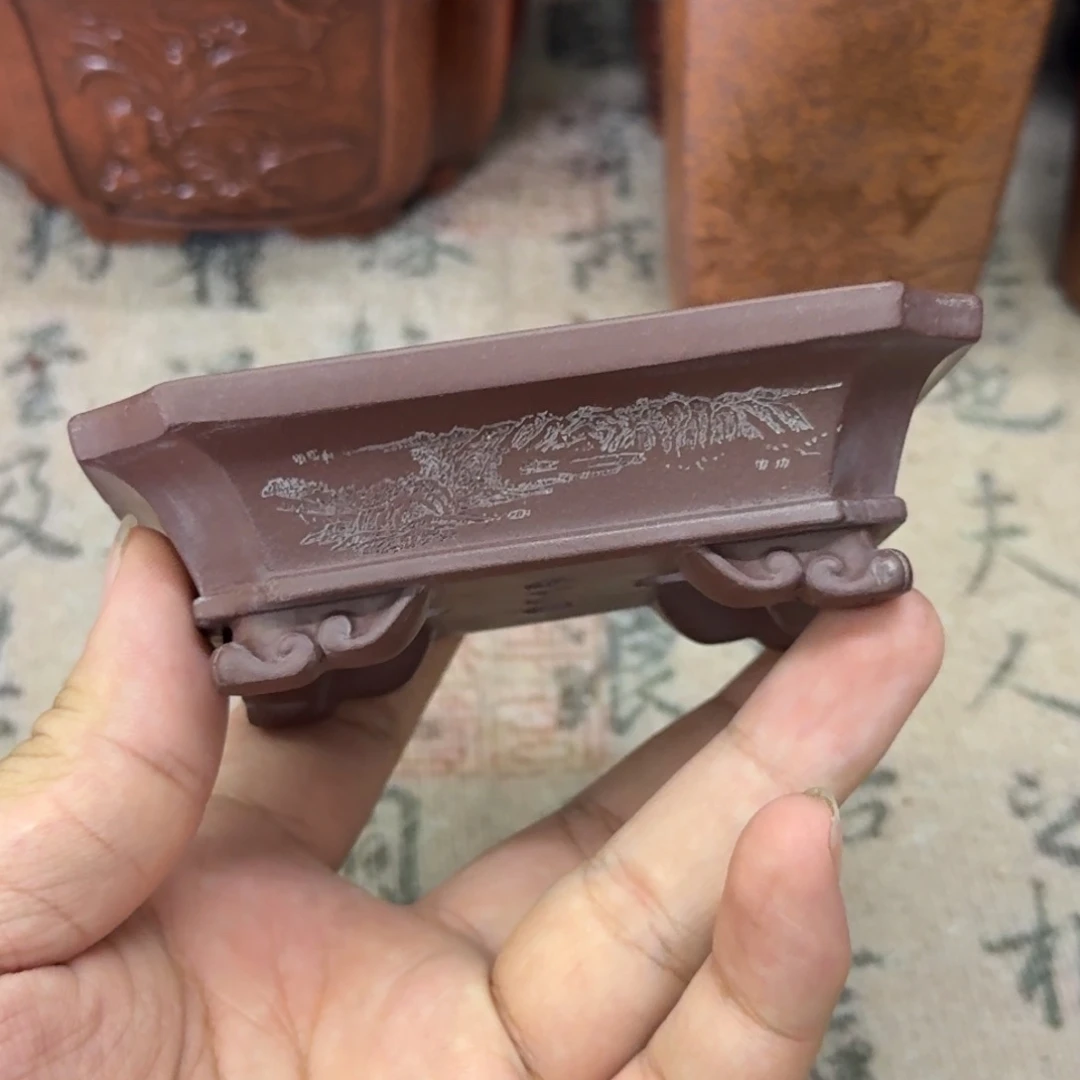 紫砂花盆宜兴紫砂正品9x6.5x2.5