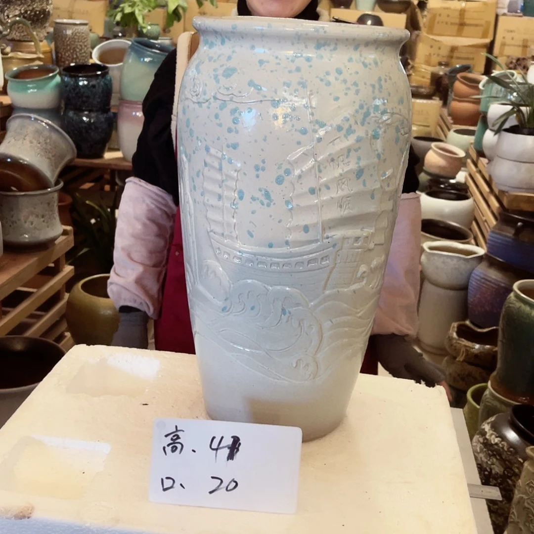 紫砂花盆高度41口径20