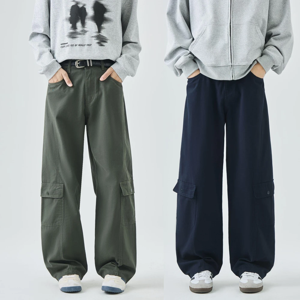 2025秋冬季美式高街百搭工装裤子男女潮牌宽松直筒阔腿休闲长裤