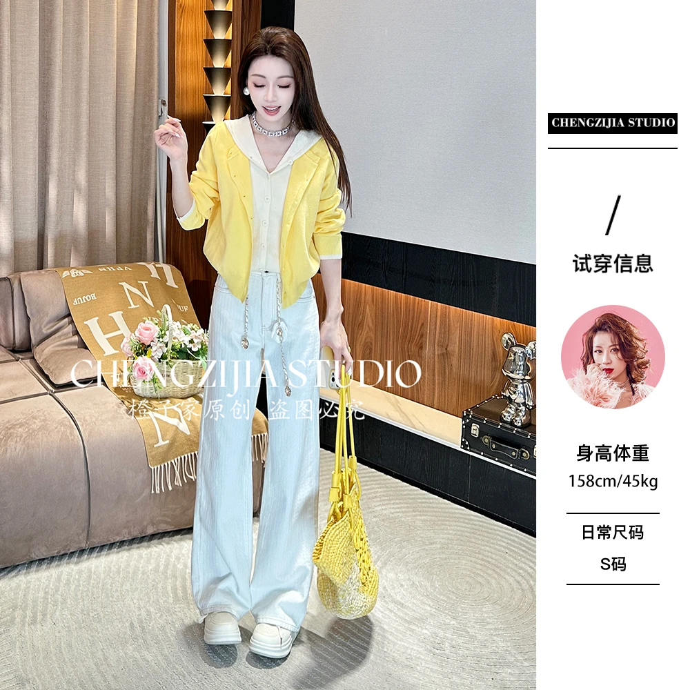 【裴诗婷】橙子·studio【开春时节】DD00045假两件开衫上衣03