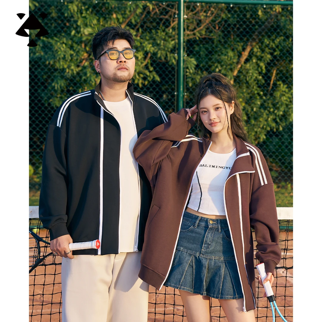 【双拉链可拆】森老板胖男生大码男装秋冬时尚休闲宽松夹克外套男款