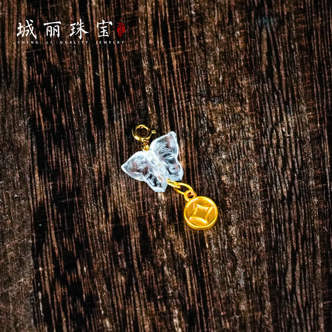 水晶蝴蝶吊坠/个FL-3391