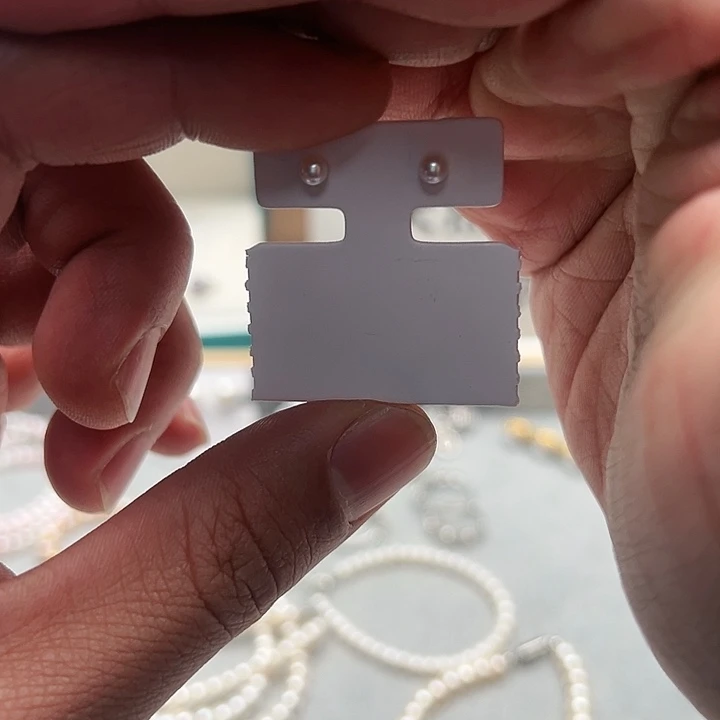 银S925镶嵌耳饰淡水珍珠