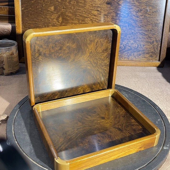 金丝楠桃****店金丝楠木乌木文盘