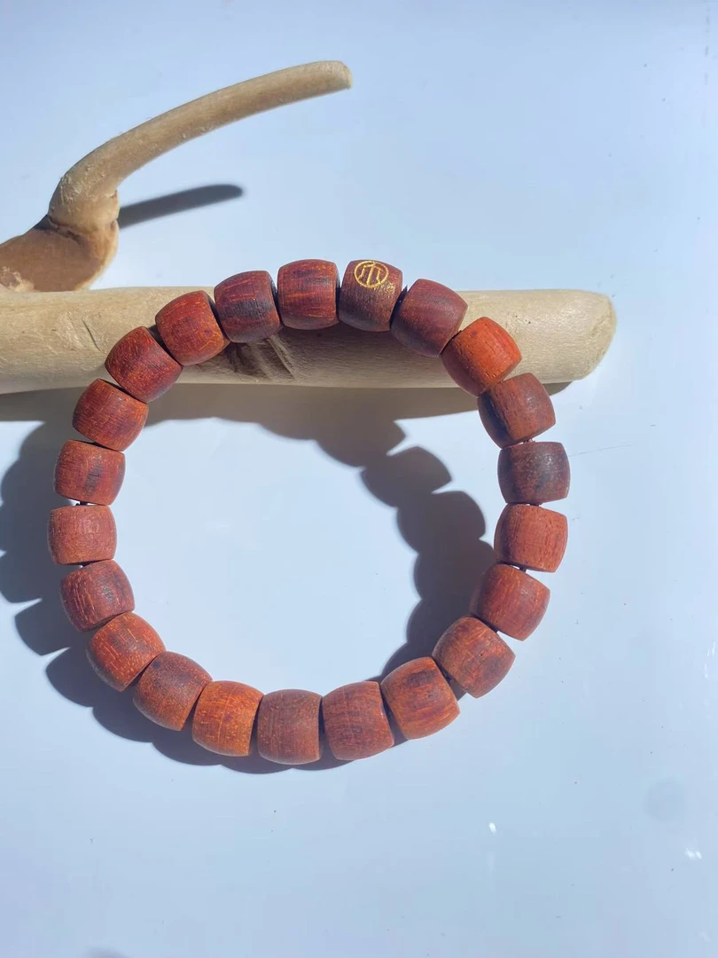 【紫檀大师】印度小叶紫檀9*10 粗抛 直切珠 XY20568