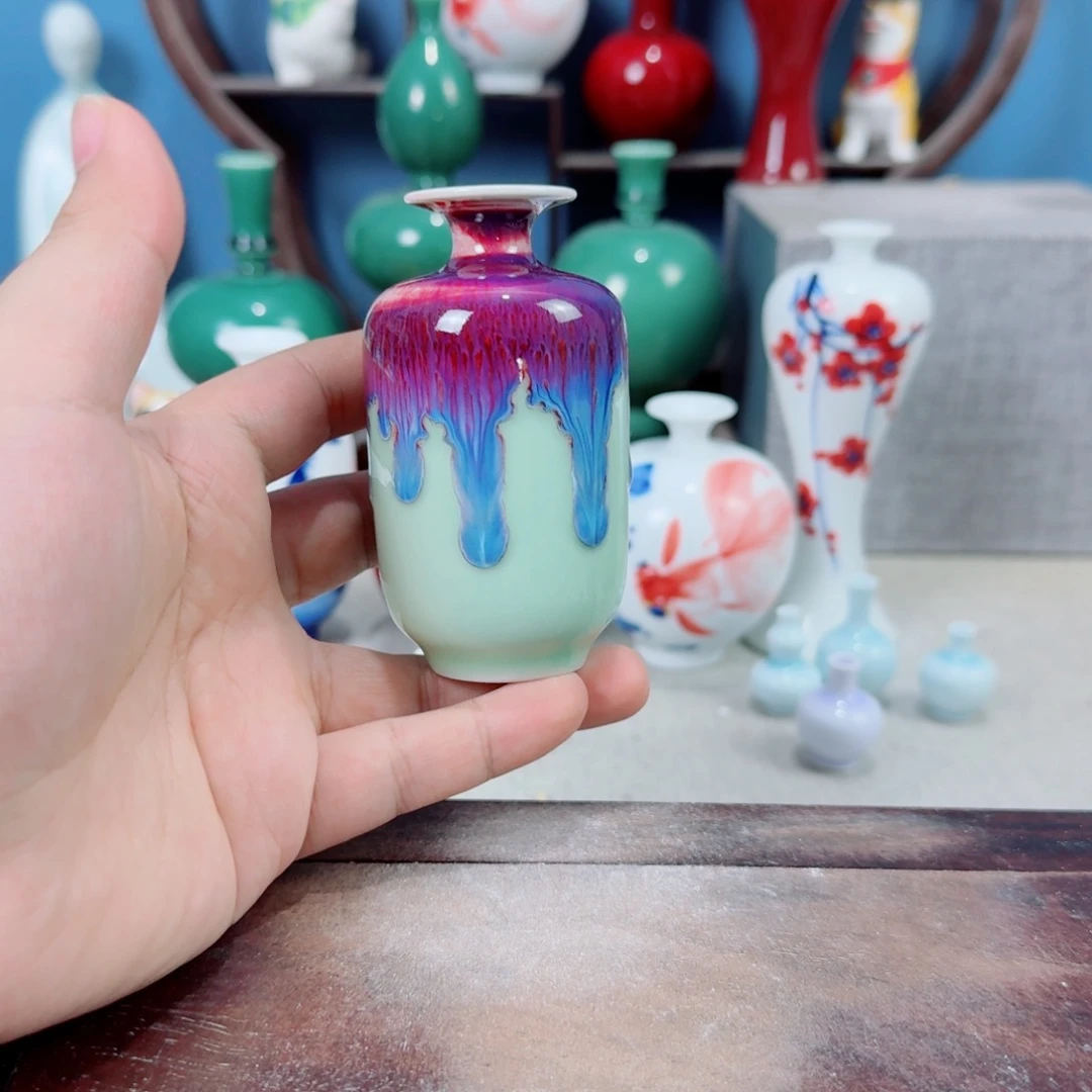 陶瓷手工小花器摆件