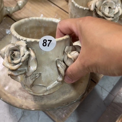 碗纯手捏咖啡杯壶承碗盘