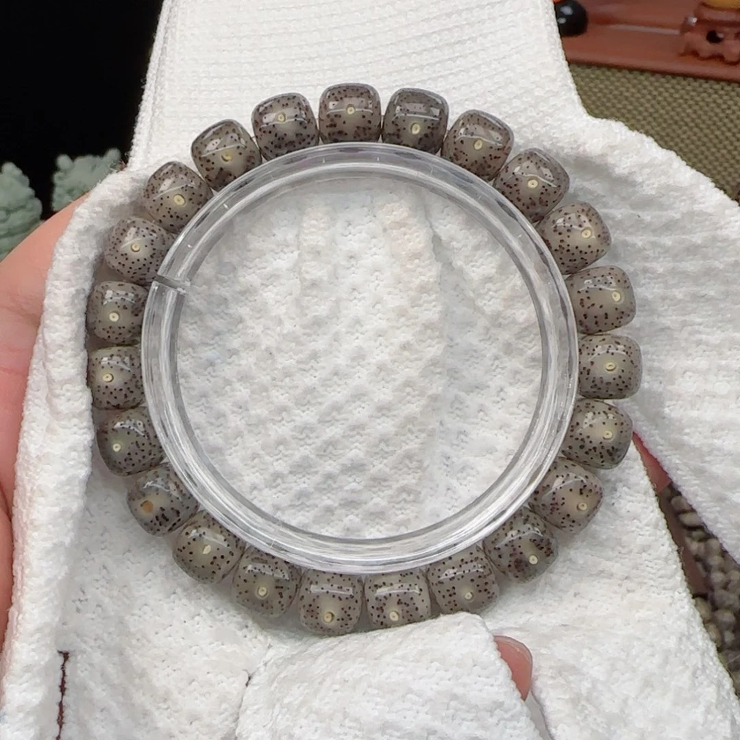 星月菩提手串灰冰针尖星10*9