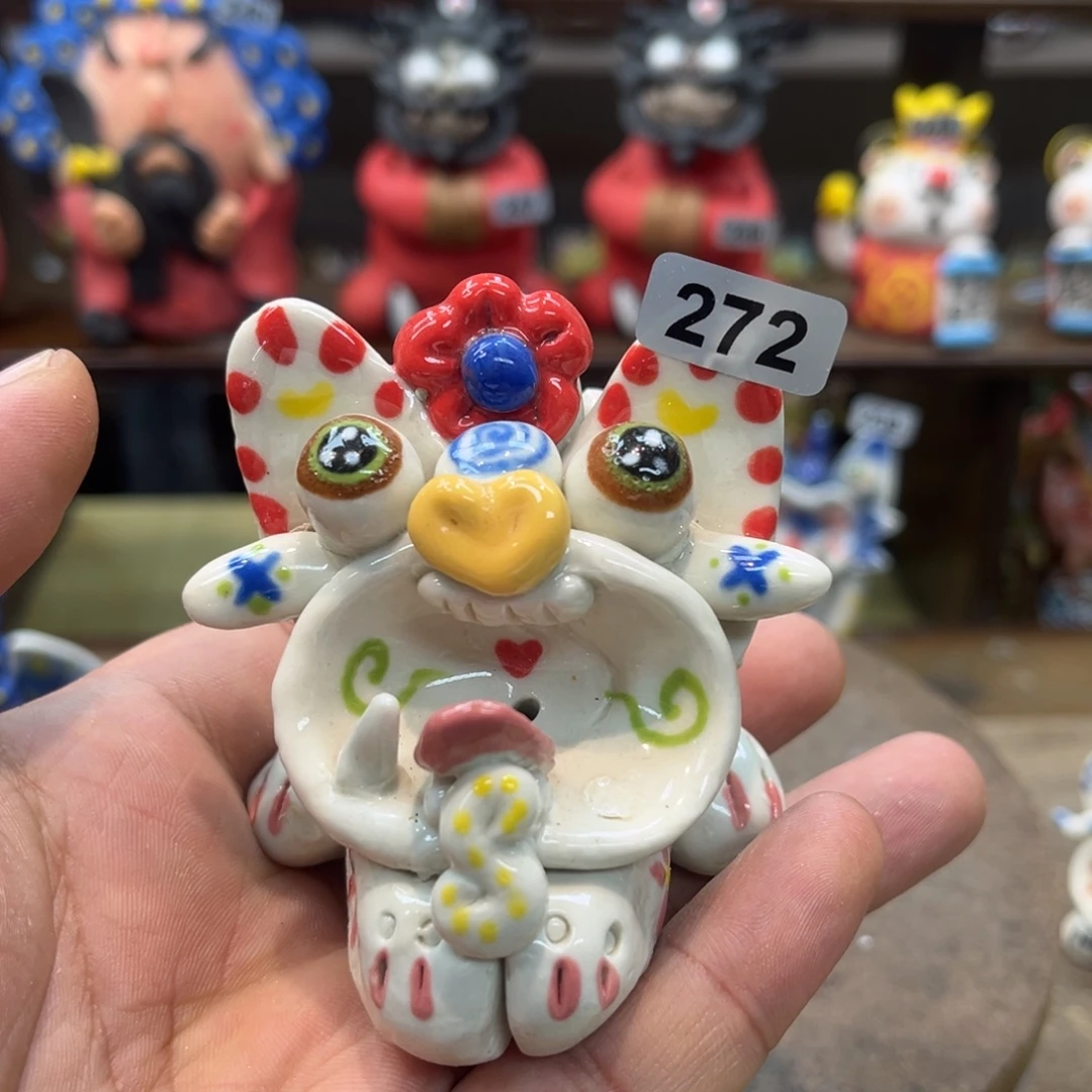 陶瓷纯手工抽象陶瓷摆件微瑕272