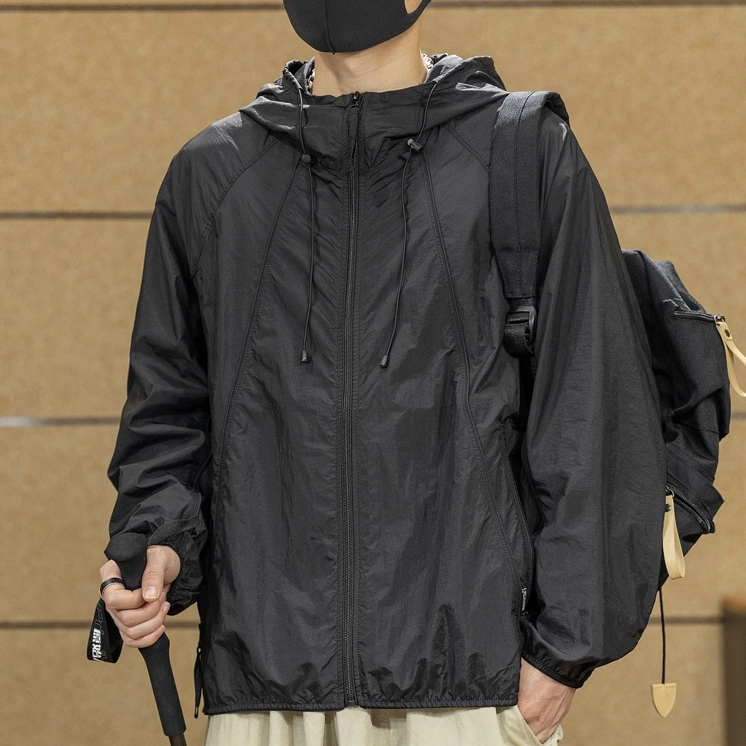 UPF50+防紫外线户外轻薄冰丝防晒衣男款情侣防晒服外套夏季新款潮