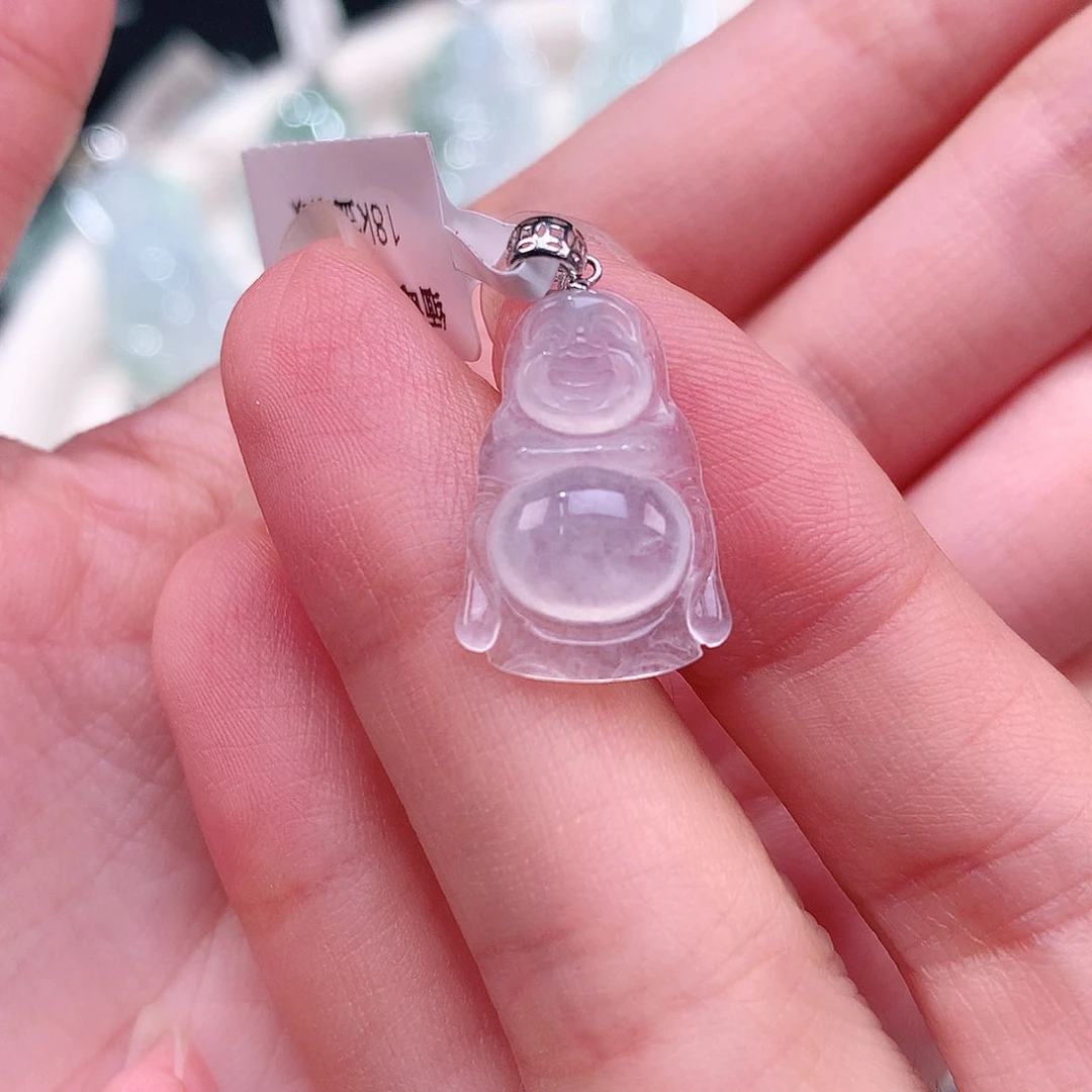 颈饰18K金镶嵌翡翠18.3-13-4