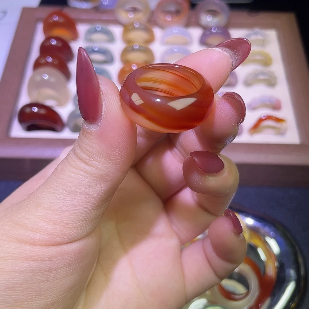 玛瑙/玉髓合金戒指港18直径18.5不退换