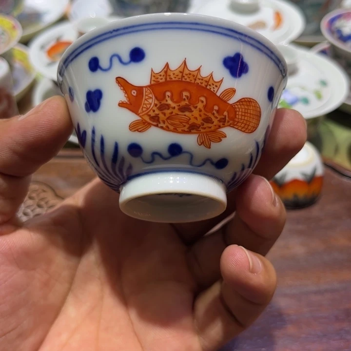 纯手绘精品盖碗杯